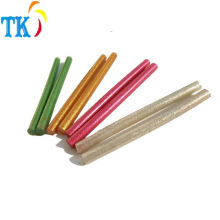 colorful hot melt glue stick with glitter powder used for Arts and crafts